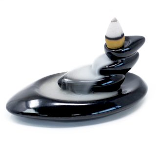 Small pebbles backflow burner.